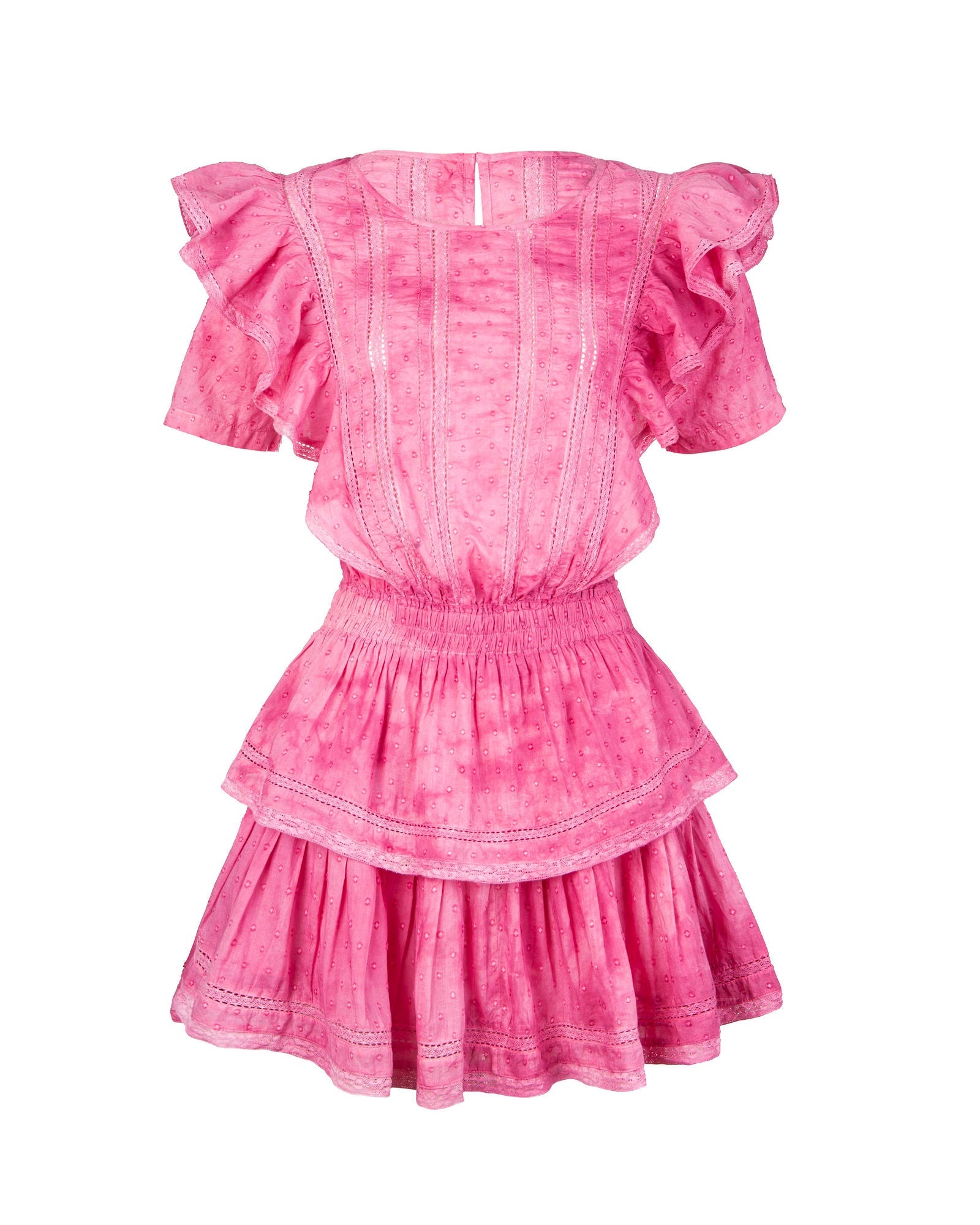 LoveShackFancy Natasha Bordeaux Dress