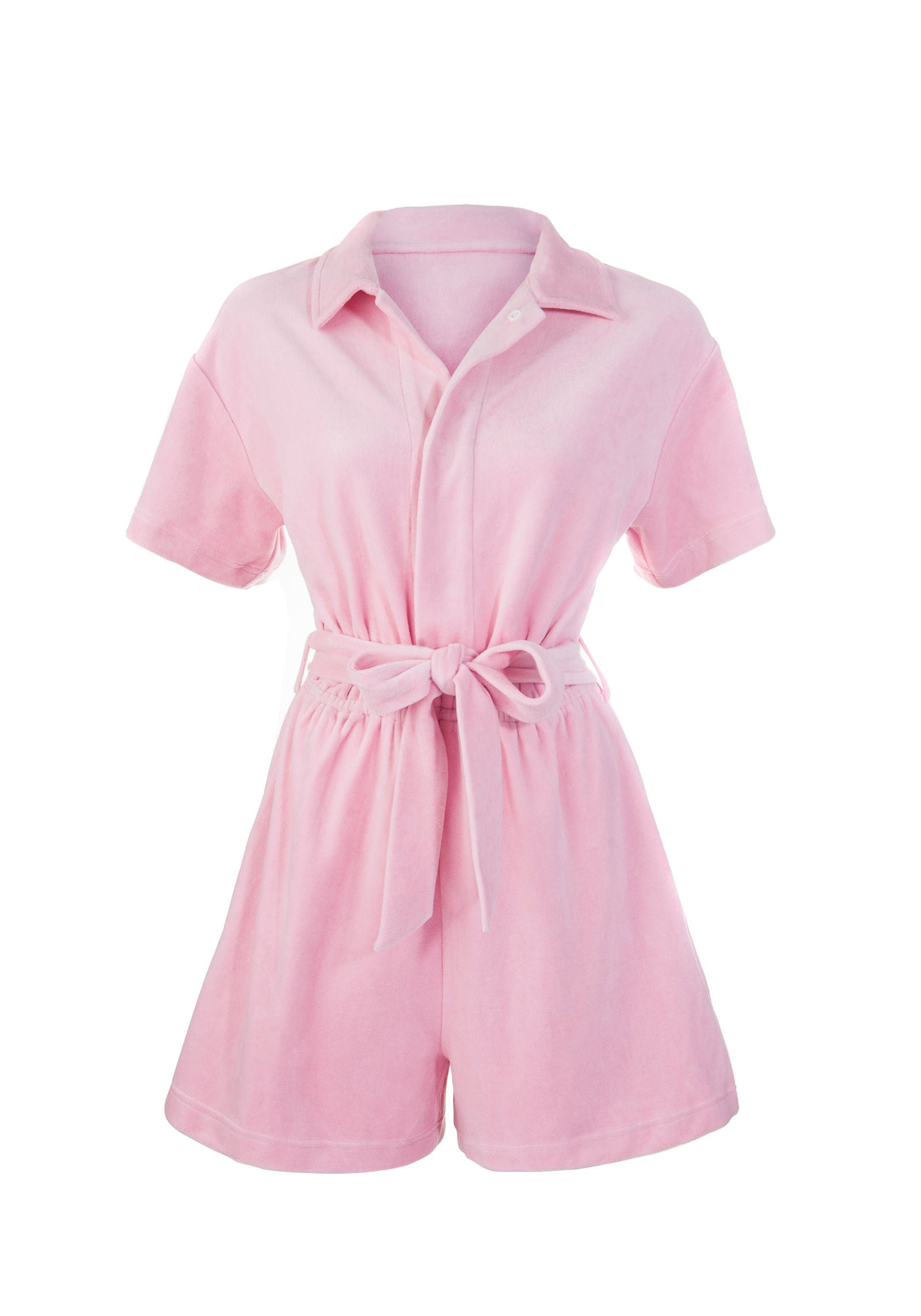 Jumeirah Pink Velour Playsuit