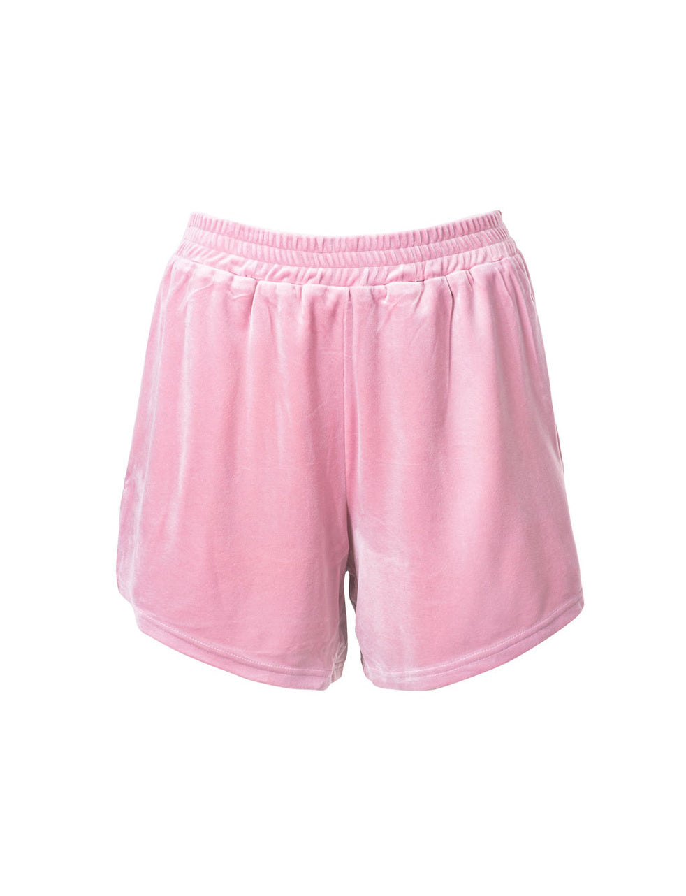 Cropped Velour Pantone Pink Shirt & Shorts Set