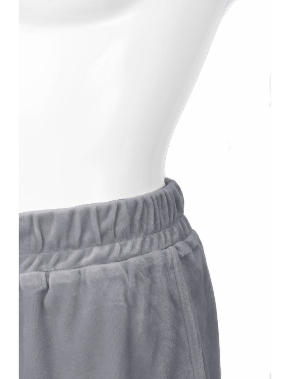 Dreamy Velour Charcoal Grey T-Shirt & Shorts Set