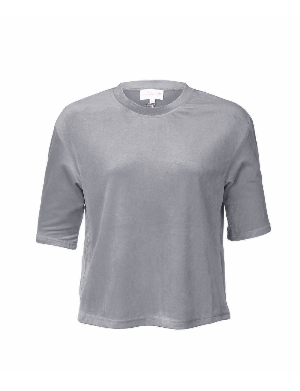 Dreamy Velour Charcoal Grey T-Shirt & Shorts Set