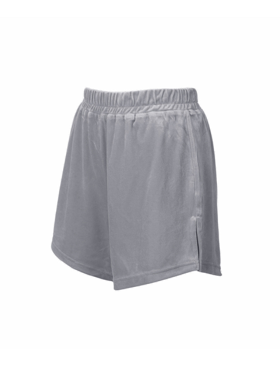 Dreamy Velour Charcoal Grey T-Shirt & Shorts Set
