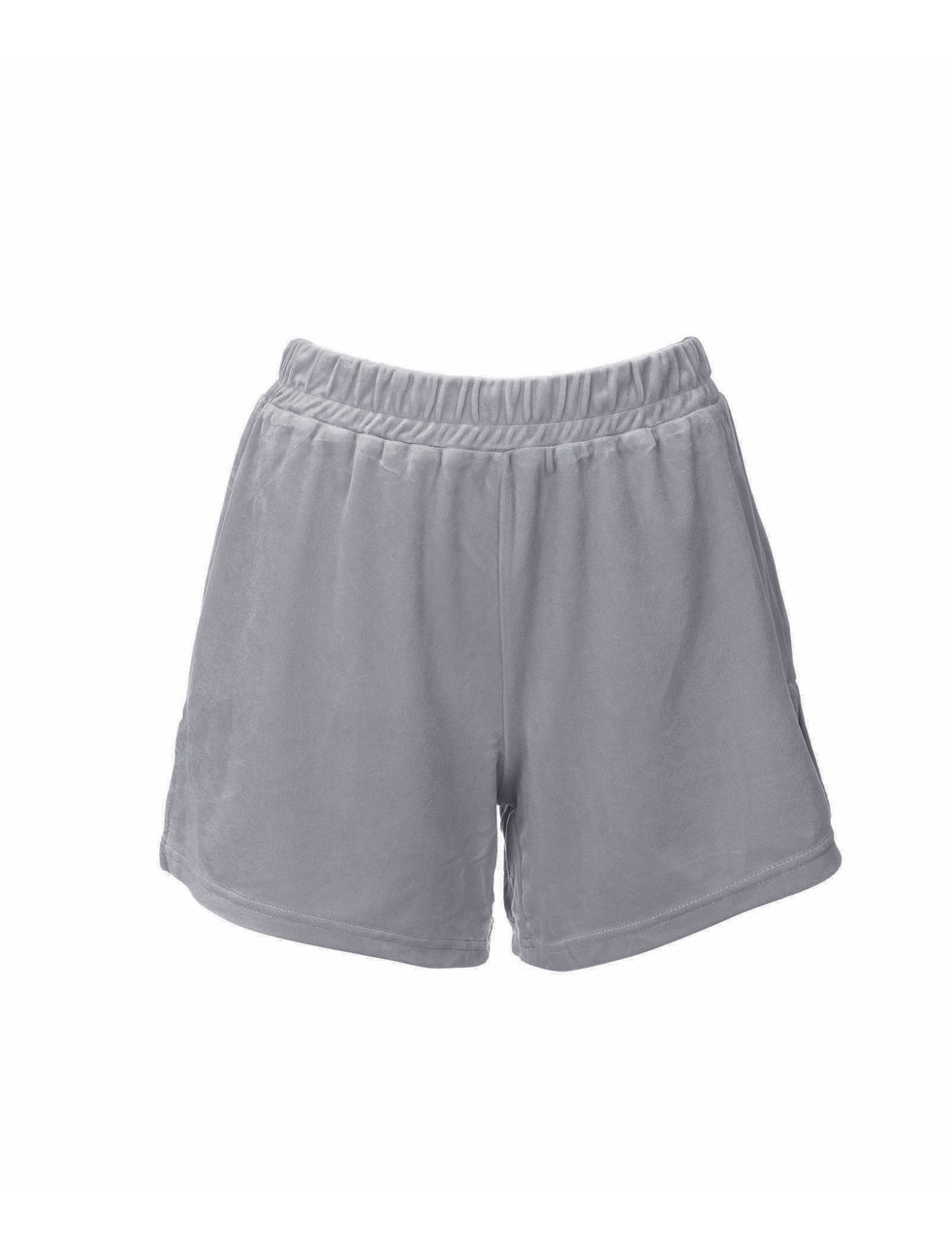 Dreamy Velour Charcoal Grey T-Shirt & Shorts Set