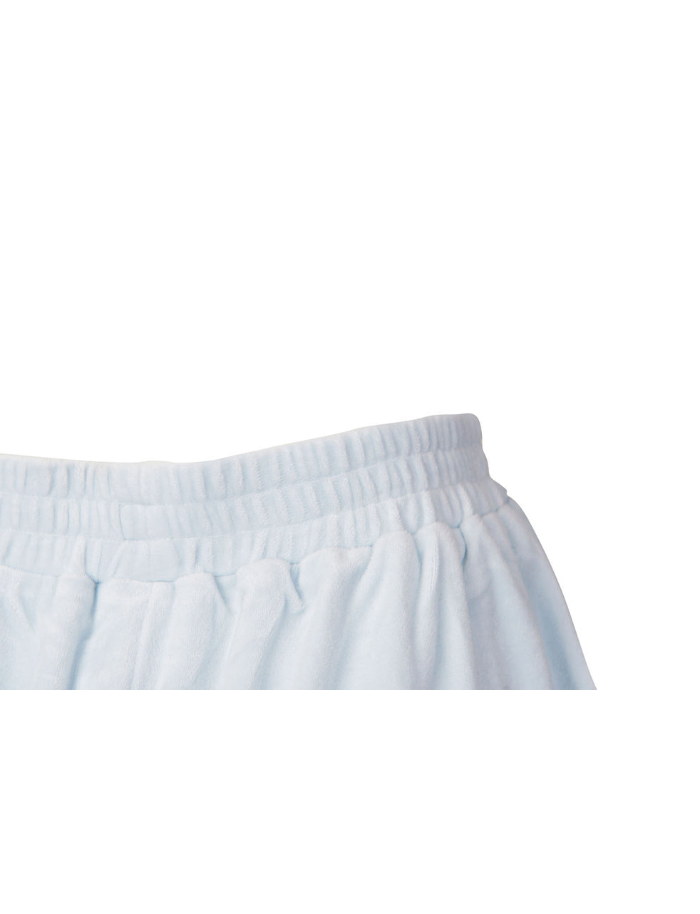 Dreamy Velour Powder Blue T-Shirt & Shorts Set