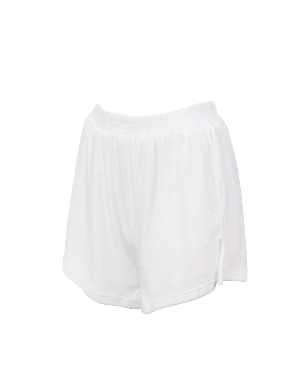 Dreamy Velour True White T-Shirt & Shorts Set