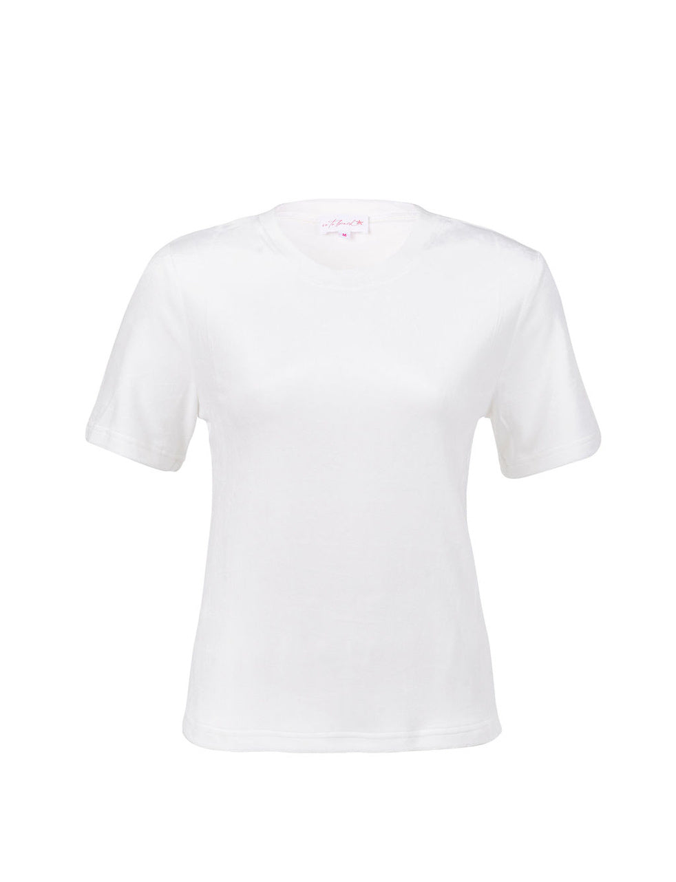 Fitted Velour True White T-Shirt & Shorts Set