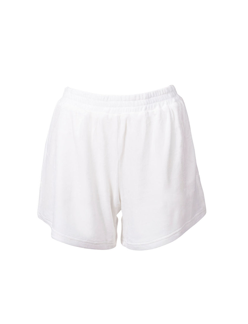 Fitted Velour True White T-Shirt & Shorts Set