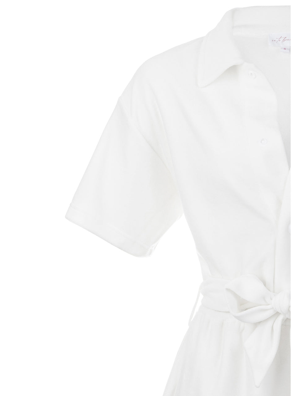 Jumeirah True White Velour Playsuit