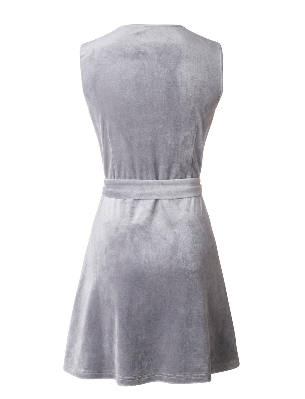 Lolita Charcoal Grey Velour Tie Dress