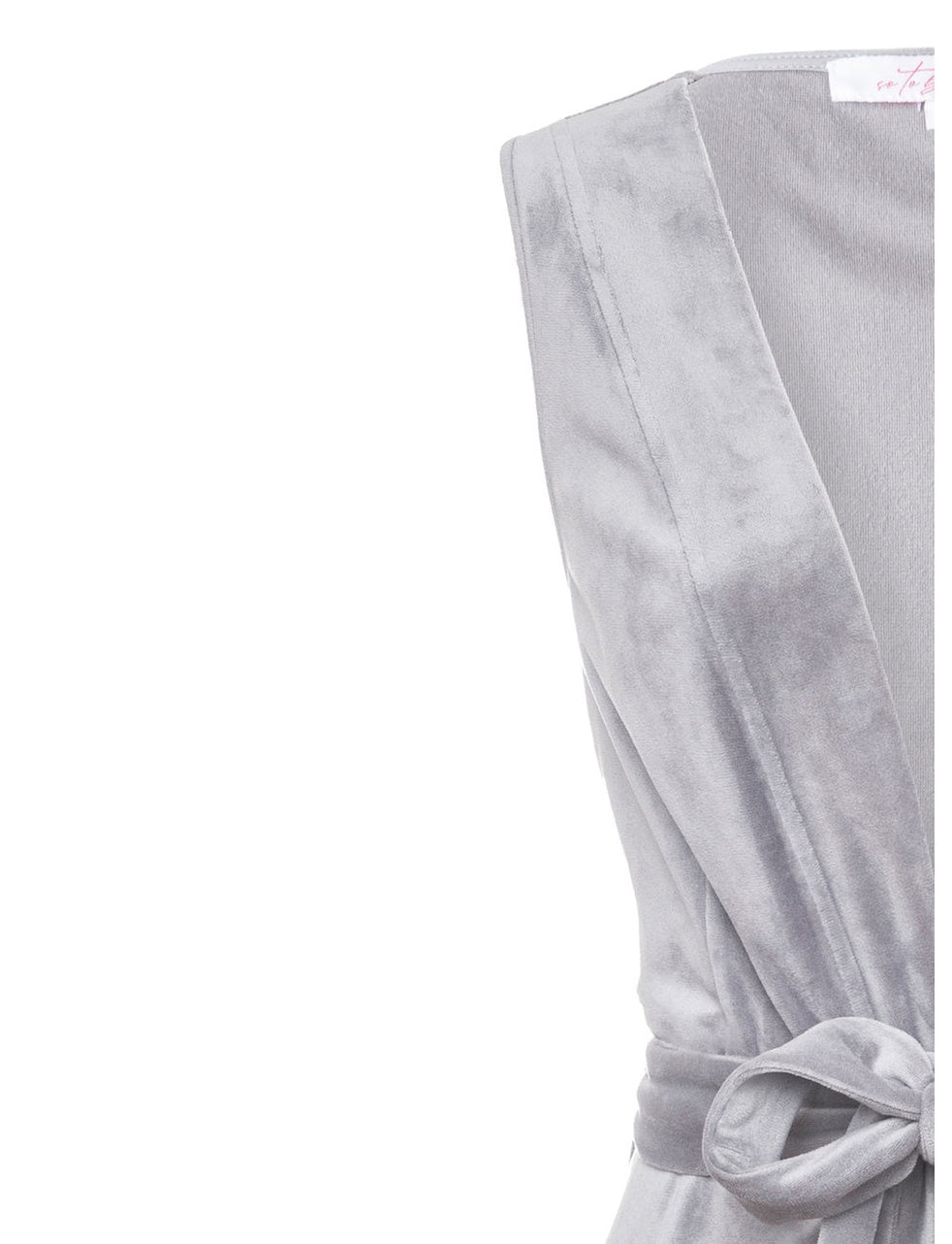 Lolita Charcoal Grey Velour Tie Dress