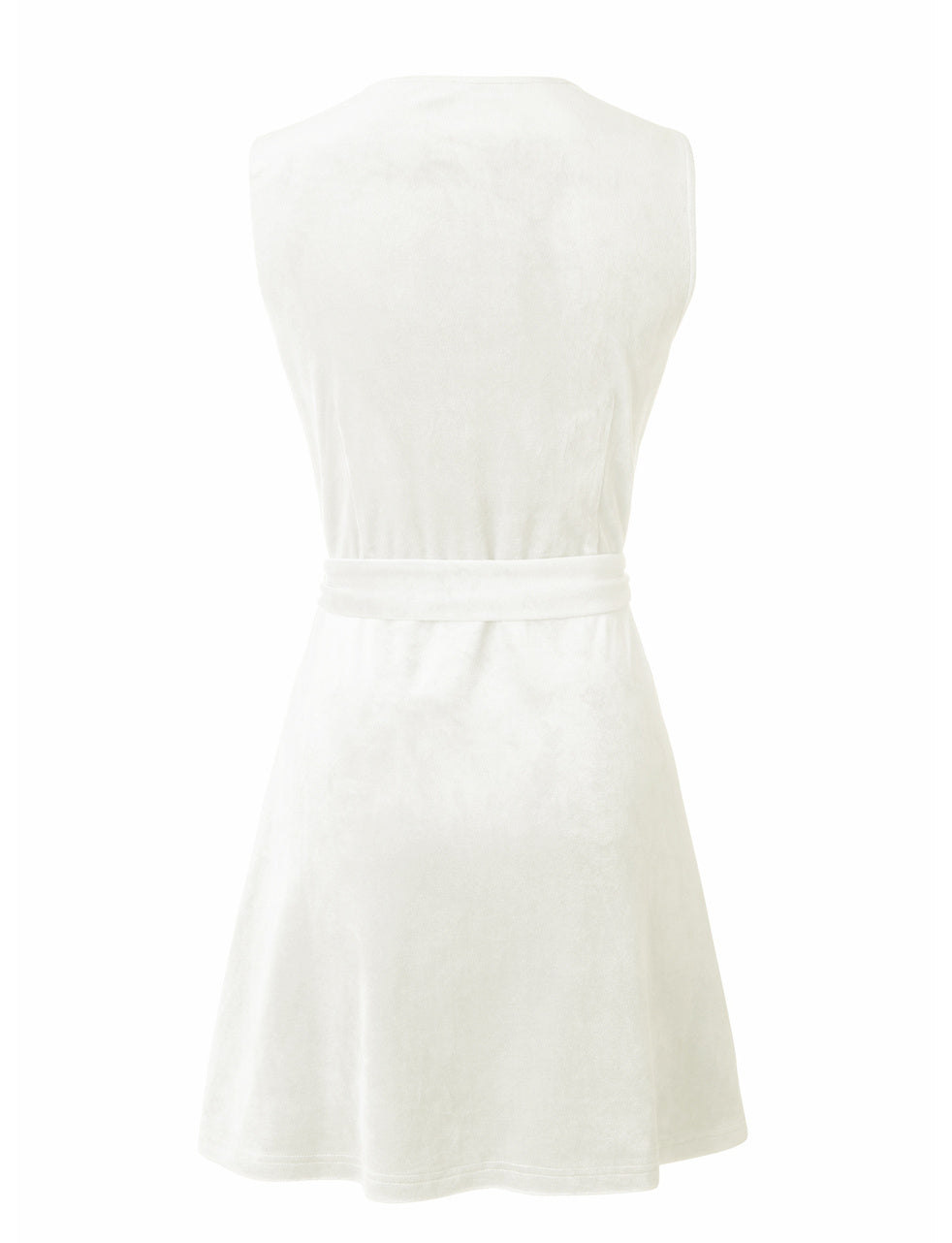 Lolita True White Velour Tie Dress