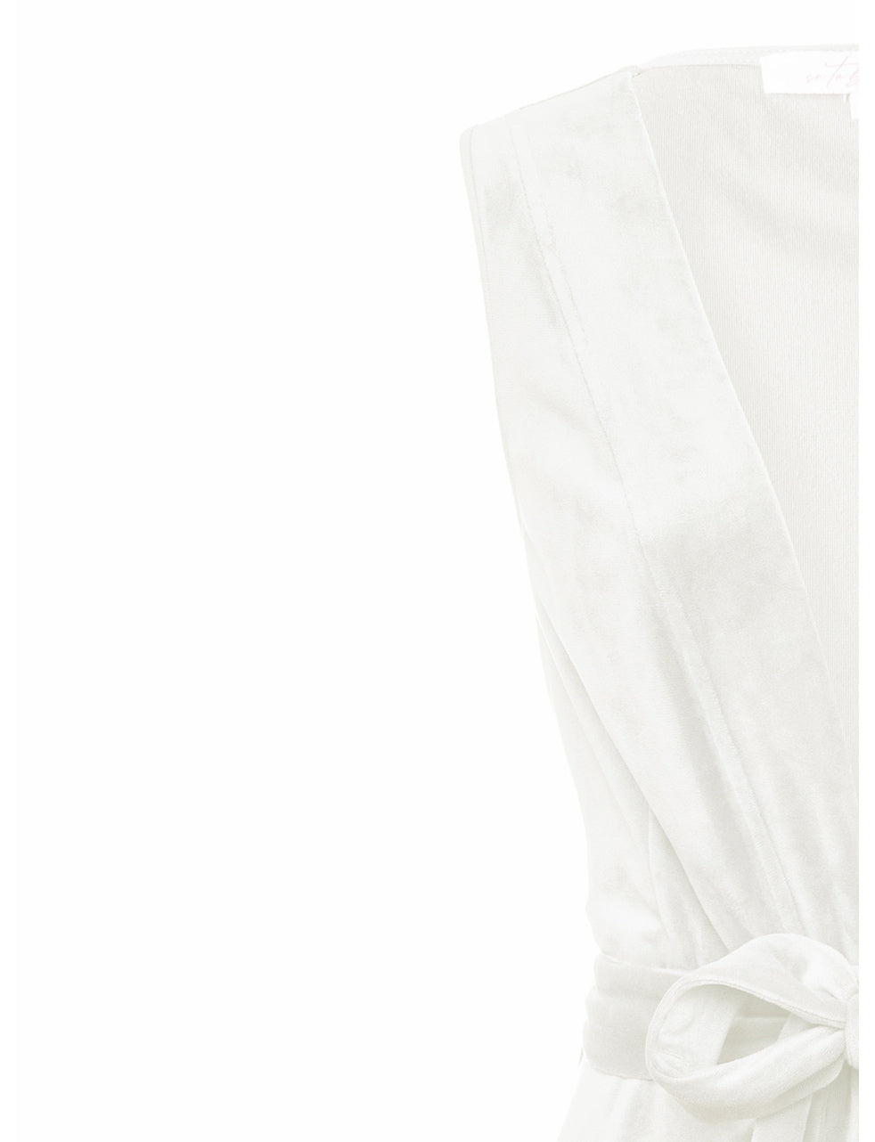 Lolita True White Velour Tie Dress