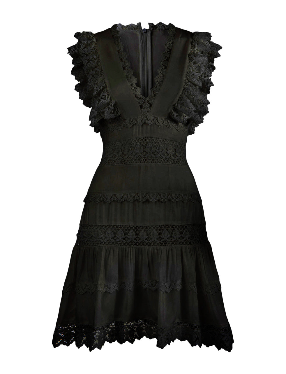 Polynesia Black Embroidery Summer Dress