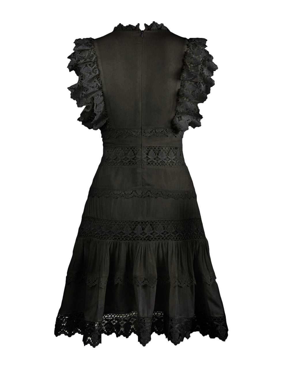 Polynesia Black Embroidery Summer Dress