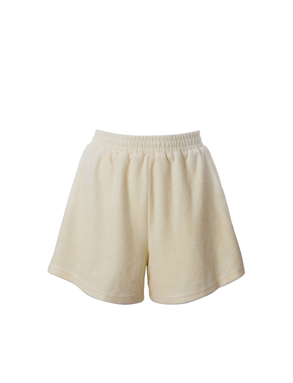Renee Yellow Velour Shirt & Shorts Set