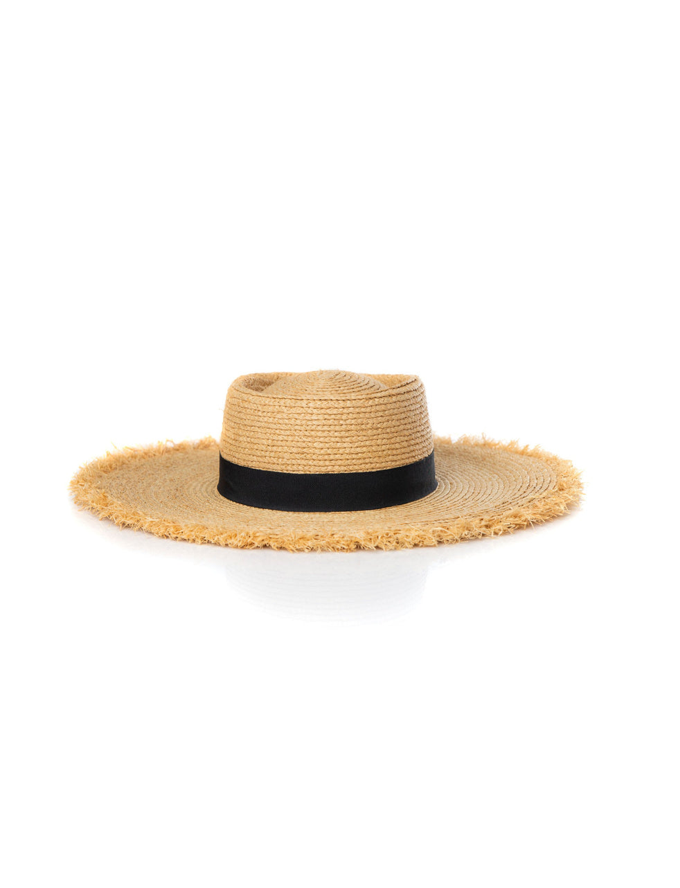 Riviera Raffia & Black Ribbon Sun Hat