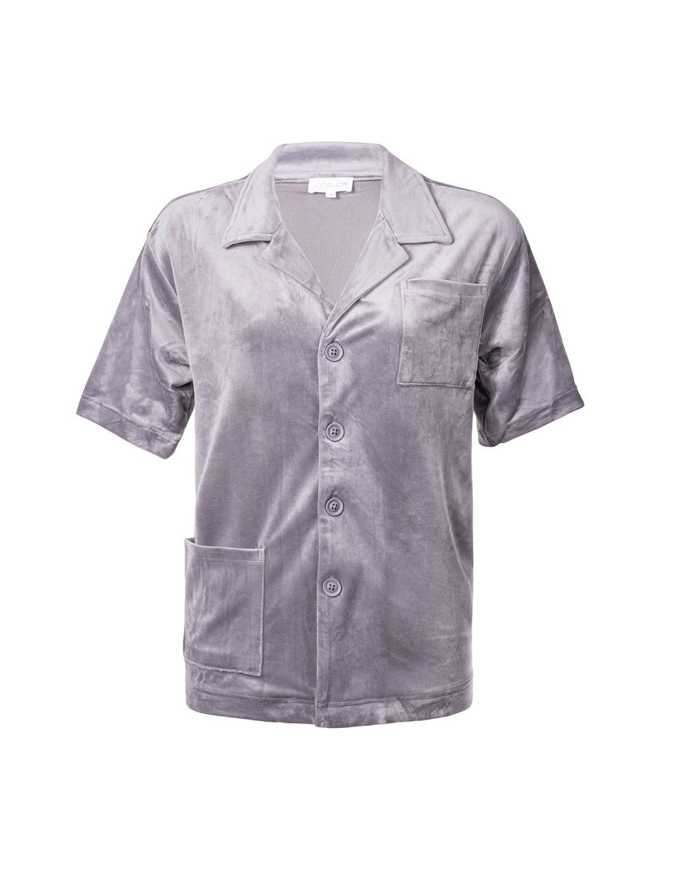Soft Renee Velour Charcoal Grey Shirt & Shorts Set
