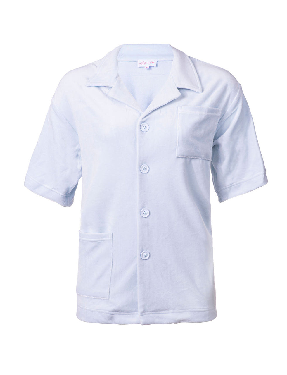 Soft Renee Velour Powder Blue Shirt & Shorts Set