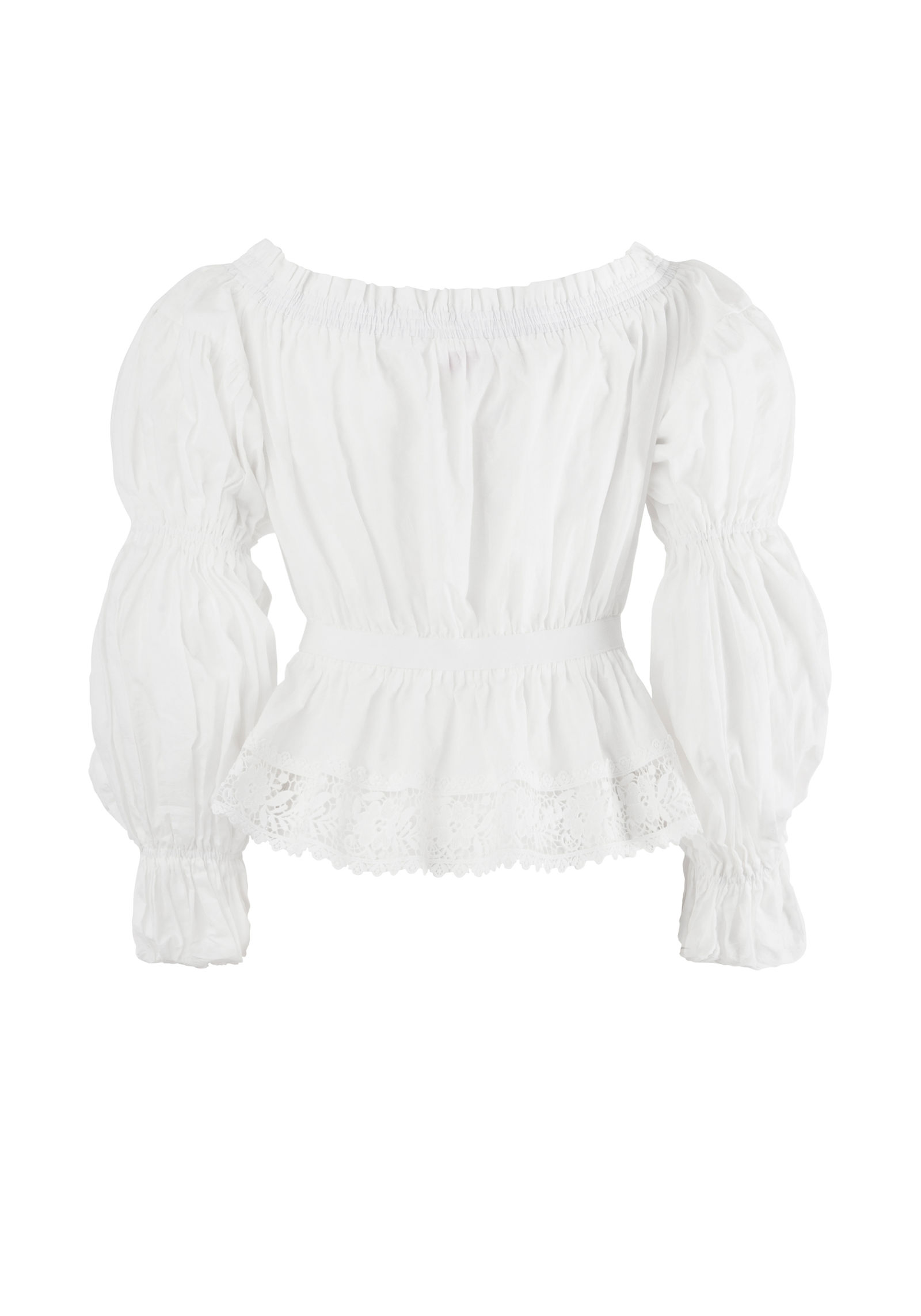Costa Blanca White Embroidery Puff Sleeve Top – SO TO BEACH UK