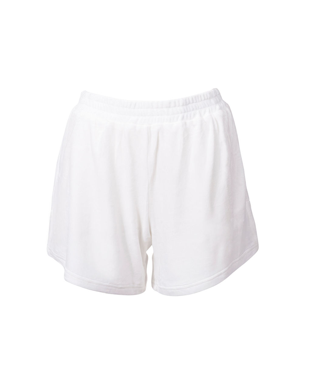 Cropped Velour True White Shirt & Shorts Set – SO TO BEACH UK