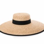 Viola Raffia & Black Ribbon Sun Hat